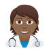 🧑🏾‍⚕️ health worker: medium-dark skin tone display on JoyPixels